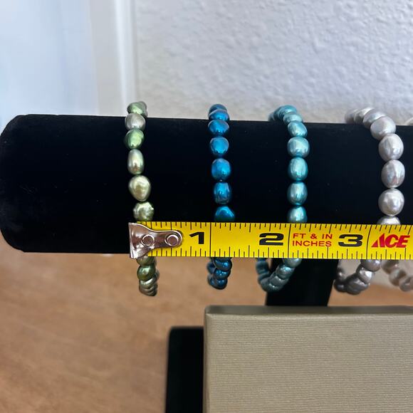 Honora 6.0-7.0mm Multi-Color Freshwater Cultured Pearl Strand Bracelet Set Of 7 - Picture 7 of 7